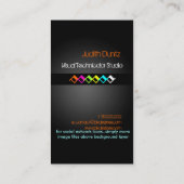 かっこいい 蛍光ダイヤモンド型 名刺 (裏面)