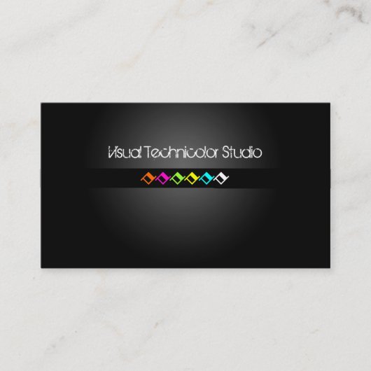 かっこいい 蛍光ダイヤモンド型 名刺 (正面)