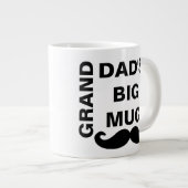 かっこいい 黒と白の 父の日の 祖父の大きな ジャンボコーヒーマグカップ (正面右)