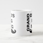 かっこいい 黒と白の 父の日の 祖父の大きな ジャンボコーヒーマグカップ (正面)