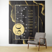 かっこいい!50歳の誕生日おめでとう!インクブラック タペストリー (インサイチュ)