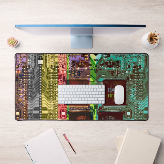 かっこいいPCBエレクトロニクスコンピューターテクノロジーのプリント回路 デスクマット (オフィス1)