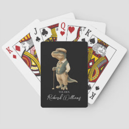 かっこいいTee-Rexゴルファー恐竜シグネチャー名前 トランプ