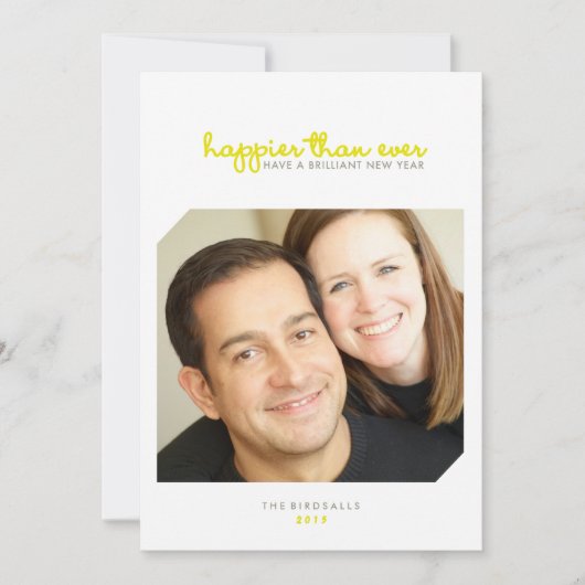 かつてないほど幸せ | Brilliant New Yearsフォトカード シーズンカード (正面)