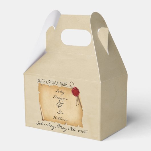 かつての時代を彷彿とさせる中世の蝋封筒の巻物 フェイバーボックス (裏面サイド)