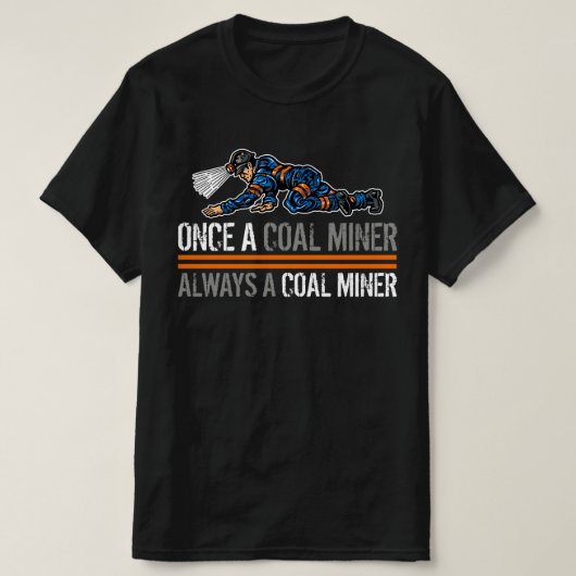 かつての炭鉱労働者 Tシャツ (デザイン正面)
