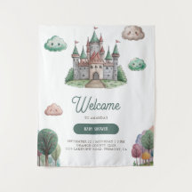 かつての緑の城のパステルカラーのベイビーシャワー