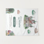 かつての緑の城のパステル ベイビーシャワー タペストリー (正面(横))