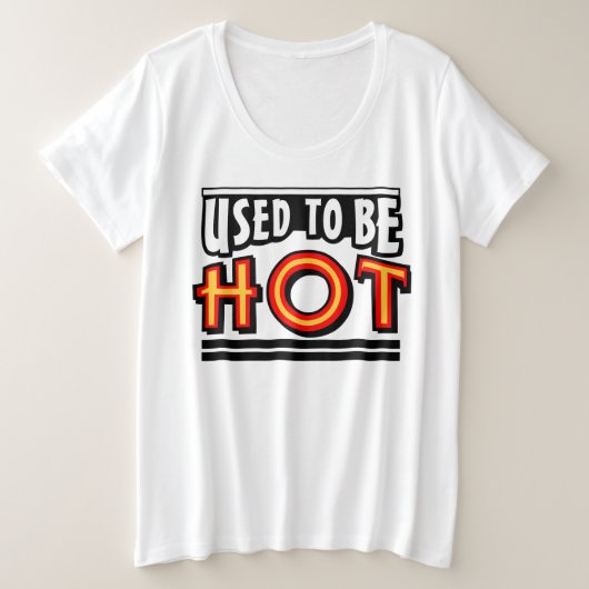 かつてはイケてたレディースプラスサイズTシャツ プラスサイズTシャツ (デザイン正面)