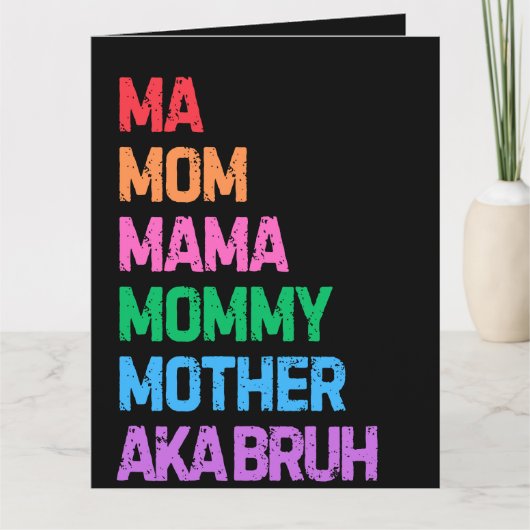 かつてはママとして知られていたママの日マミーギフト カード (正面)