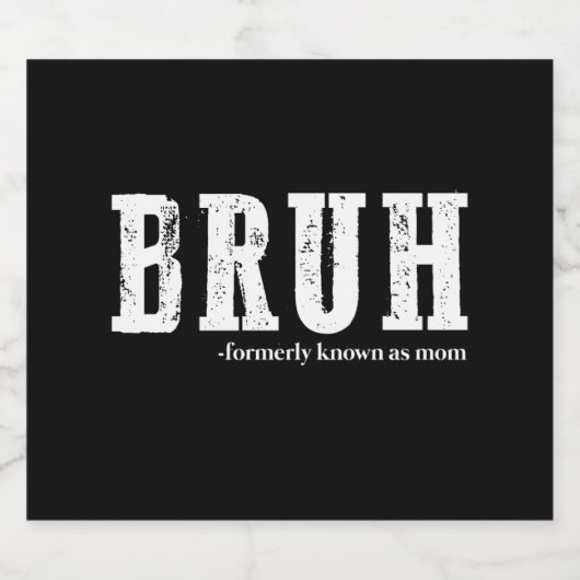 かつてはママと呼ばれたヤツの母の日 - おもしろい スパークリングワインラベル (シングルラベル)