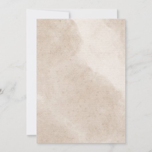 かつてウッドランドの動物の赤ん坊がシャワーを浴びた 招待状 (裏面)