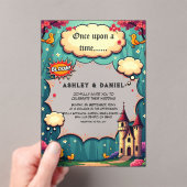 かつてウッドランドキャッスルフェアヤテール結婚ズ アクリル招待状 (インサイチュ (ポータブル))