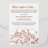 かつてタイムブックで王子誕生日パーティーをテーマにした 箔招待状 (正面)