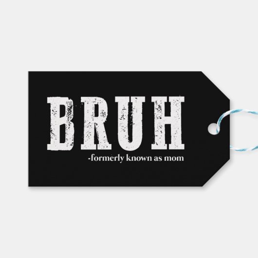 かつてママとして知られていたヤツ - 母の日ネタ Funny Mother's Day ギフトタグ (正面(横))