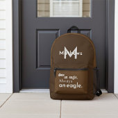 かつてモノグラムのイーグルが常にイーグルブラウン プリントバックパック