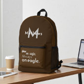 かつてモノグラムのイーグルが常にイーグルブラウン プリントバックパック