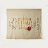 かつて中世のスクロール写真の背景 タペストリー (正面(横))