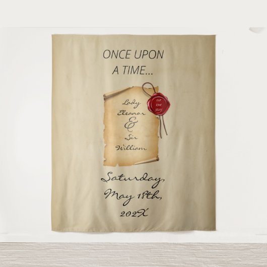 かつて中世のスクロール写真の背景 タペストリー (正面)