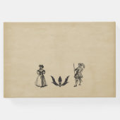 かつて中世の古いスクロールのワックスシール ゲストブック (裏面)