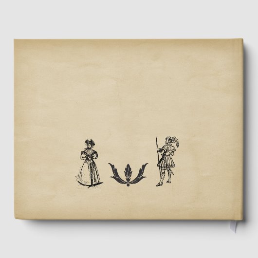 かつて中世の古いスクロールのワックスシール ゲストブック (裏面)