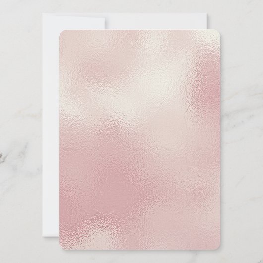 かつて可愛いピンクのシンデレラ童話 招待状 (裏面)