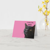 かつて楽しかった。ブラックキャットのユーモラスな引用 カード (黄色い花)