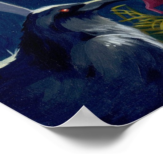 かつて真夜中の退屈なアートのプリントゴシック様式の妖精 ポスター (角)