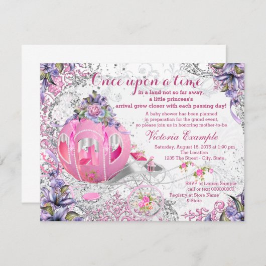 かつて赤ん坊がシャワーを浴びた 招待状 (正面/裏面)