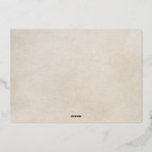 かつて金ゴールド本おとぎ話結婚の 箔招待状 (裏面)