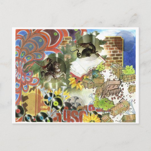 かつて騎士に襲われた ポストカード (正面)