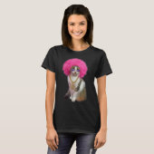 かつら付き猫 Tシャツ (正面フル)
