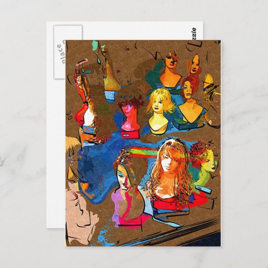 かつら店 ポストカード (正面/裏面)