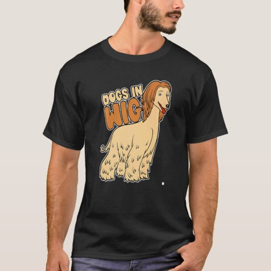 かつら毛の犬 Tシャツ (正面)