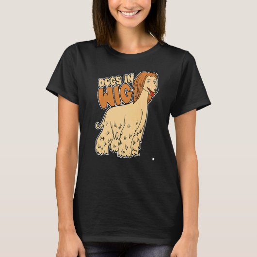 かつら毛の犬 Tシャツ (正面)