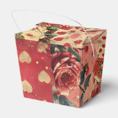 かなりダメージ加工されたヴィンテージシャビーチックな花柄 フェイバーボックス (裏面サイド)