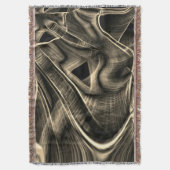 かなり曲がった、焼けた松の木のような溝のある見た目 スローブランケット (正面縦)