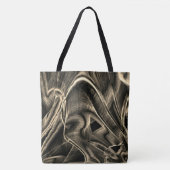 かなり曲がっていて、焦げた松の木のような溝がある トートバッグ (正面)