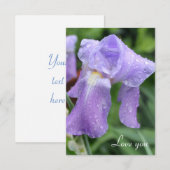 かなり濡れたアイリス。 ノートカード (正面/裏面)