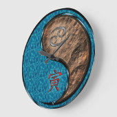 かに座と土の虎 ラージ壁時計 (傾斜)