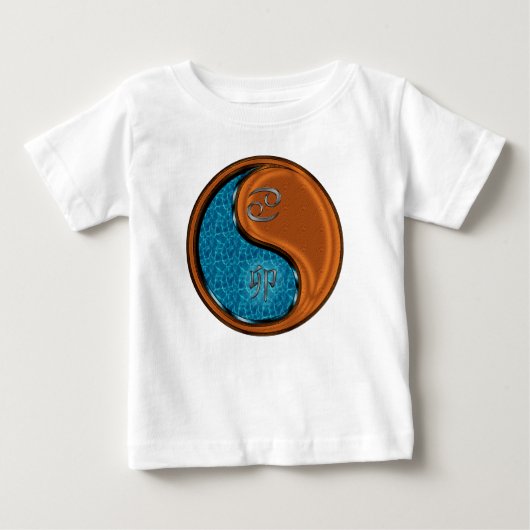 かに座と木兎 ベビーTシャツ (正面)