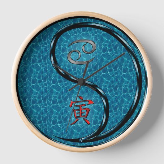 かに座と水の虎 壁時計 (正面)