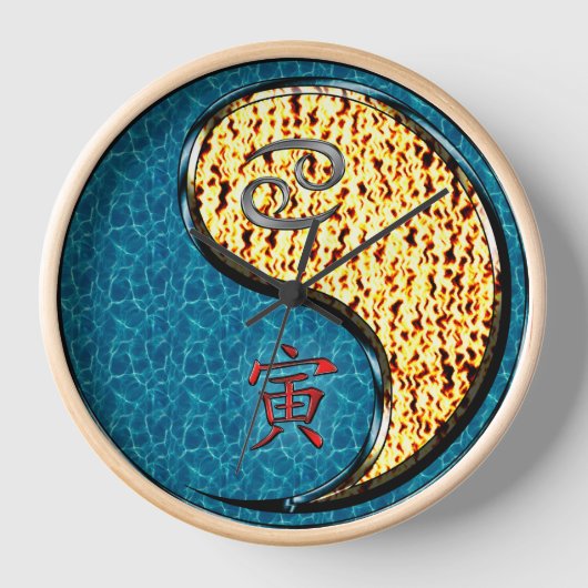 かに座と火の虎 壁時計 (正面)