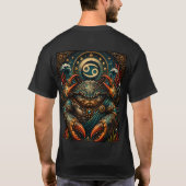 かに座の天体男子デザイン Tシャツ (裏面)
