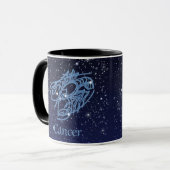 かに座の星座と星 マグカップ (正面左)