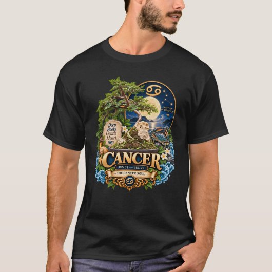 かに座の盆栽アート Tシャツ (正面)