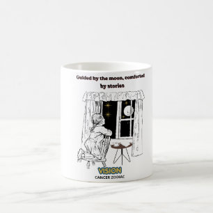 かに座をモチーフにした月明かりに導かれるポスター コーヒーマグカップ