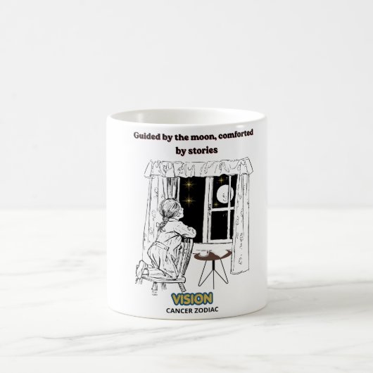 かに座をモチーフにした月明かりに導かれるポスター コーヒーマグカップ (中央)