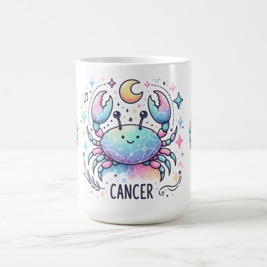 かに座 ゆるかわいい占星術サイン コーヒーマグカップ (中央)
