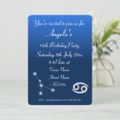 かに座 ギャラクシー パーソナライズ バースデー パーティー 招待状 (スタンド正面)